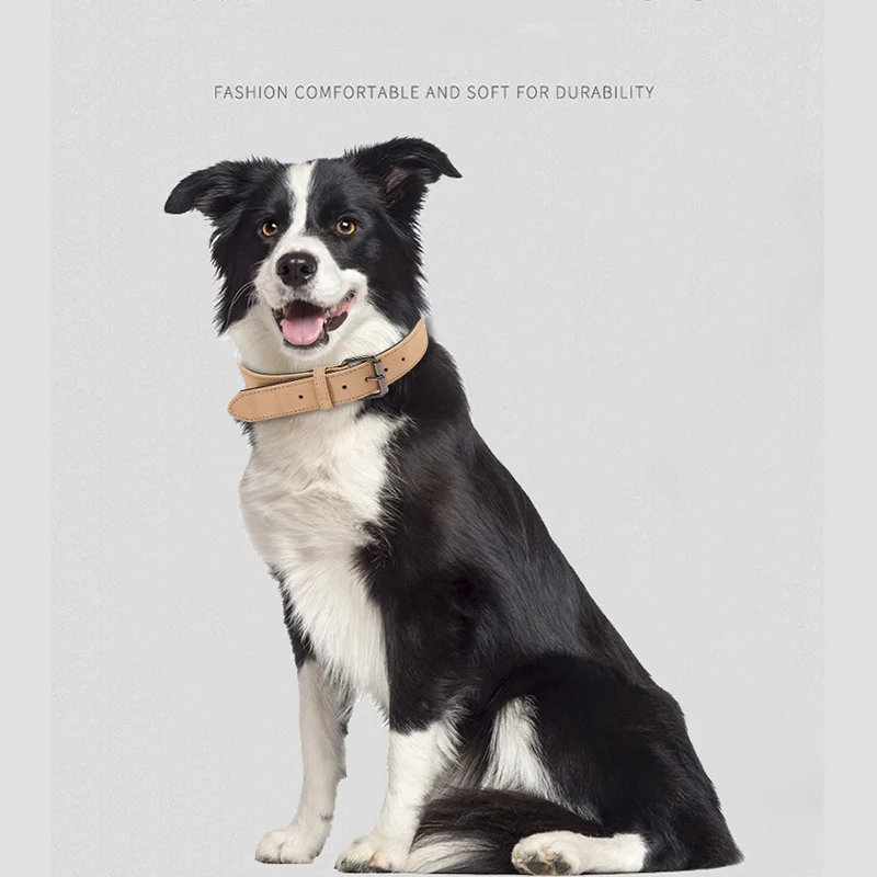 Регулируемый ошейник из натуральной кожи для собак удобный качественный прочный