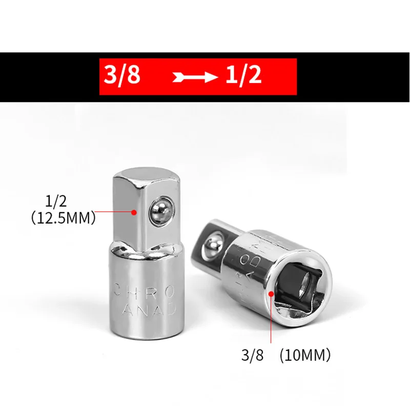 

1* Electric Drill Socket Adapter For Impact Driver With Hex Shank To Square Socket Drill Bits Rotatable Extension 1/4" 3/8" 1/2