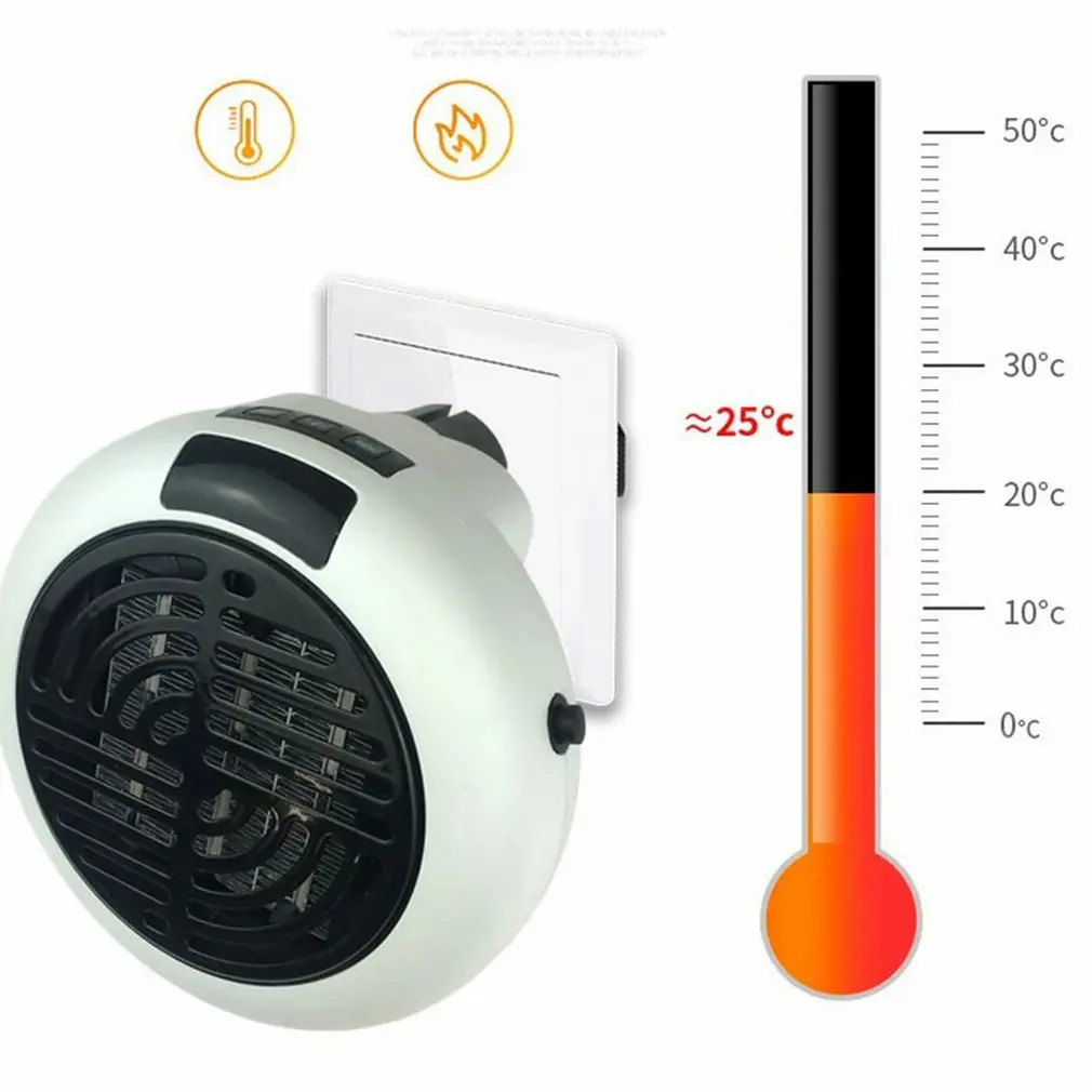 

Round Heater Desktop Heater Bedroom Electric Heater Home Mini Hot Fan For Office Table Desk Indoors Compact And Portable