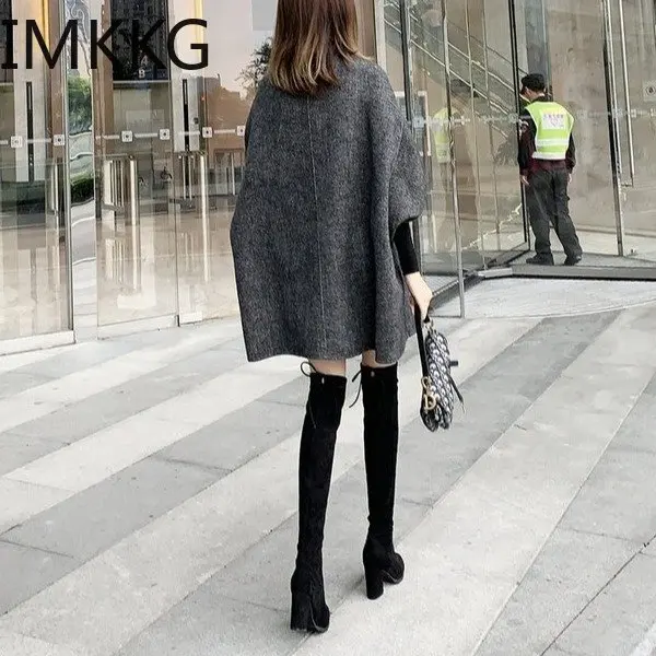 Черные Сапоги выше колена женские сапоги на высоком квадратном каблуке модные