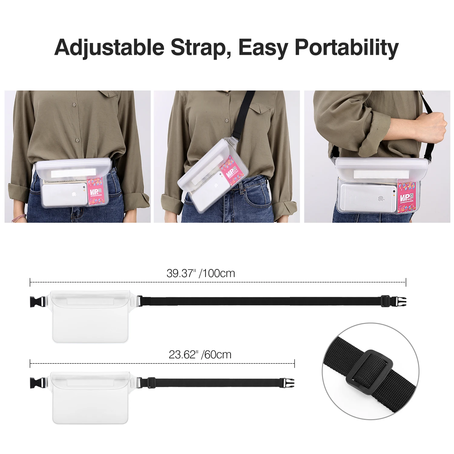 Waterproof Swimming Bag Ski Drift Diving Shoulder Waist Pack Bag Underwater Mobile Phone Bags Case Cover For Beach Boat Sports