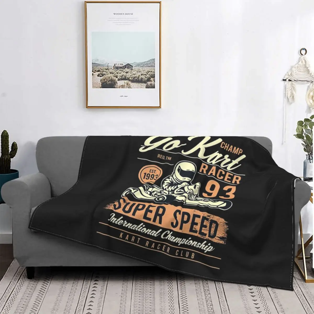 

Картинг Super Speed-Manta a cuadros para cama, manta para sofra, Colcha de verano