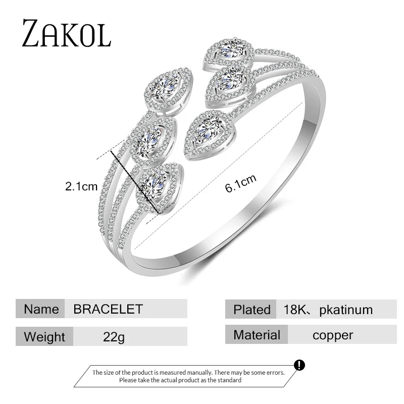 ZAKOL Роскошные кубические циркониевые капли Феникс Искусственные Свадебные