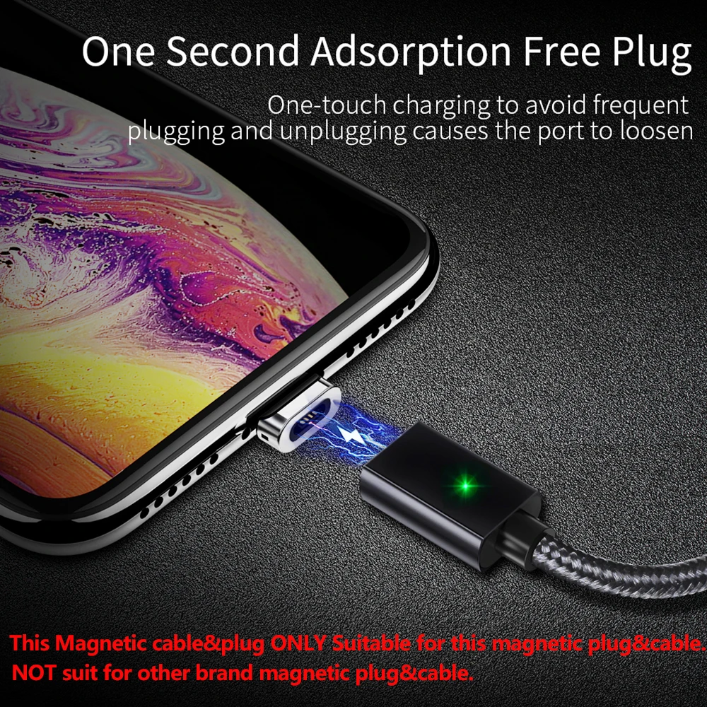 Usb кабель BaySerry Micro Type C для быстрой зарядки iphone магнитное зарядное устройство USB