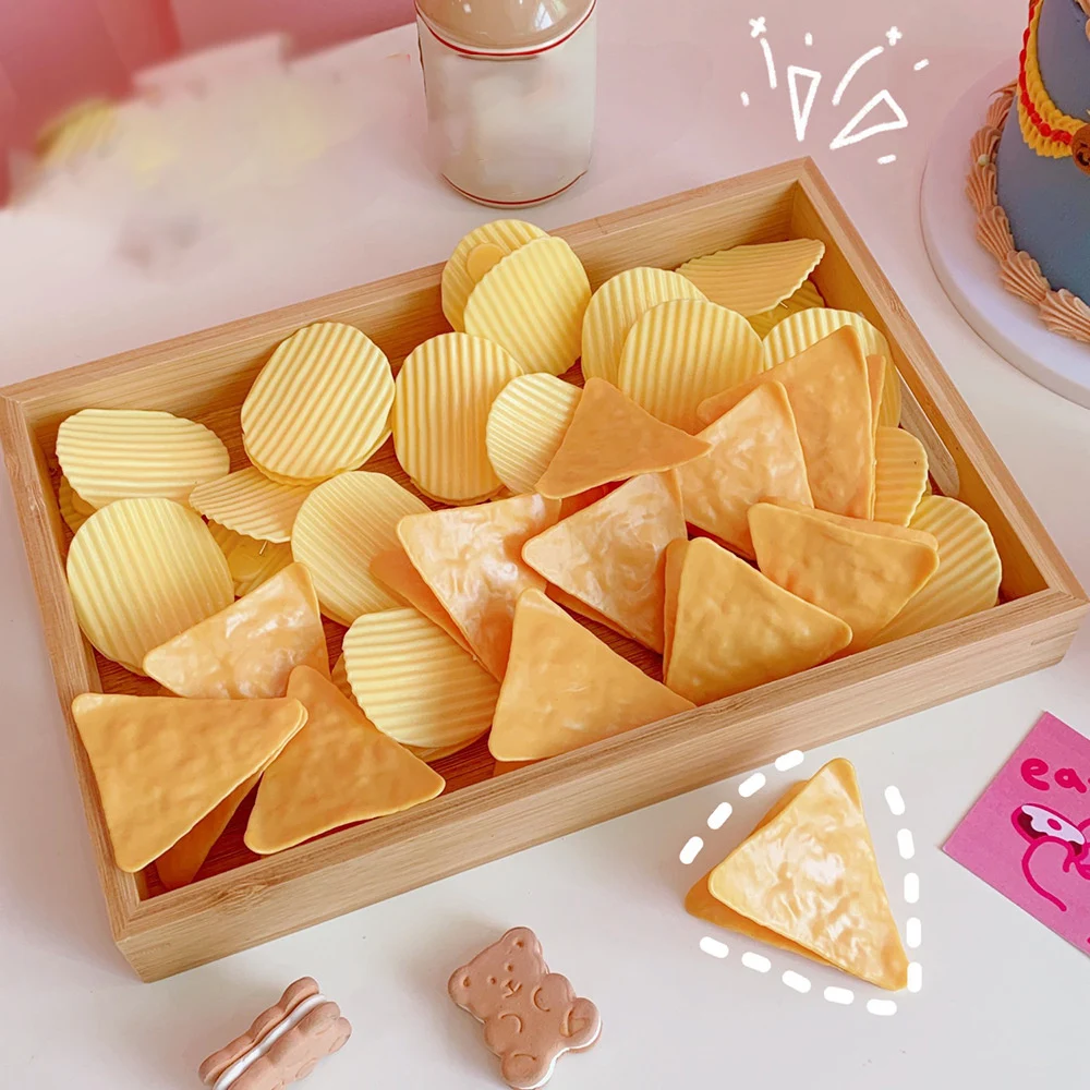 

3pcs Creative Potato Chips Shape Clips Receipt Bills Photos Organizer Kawaii Stationery School Supplies Office Accessories