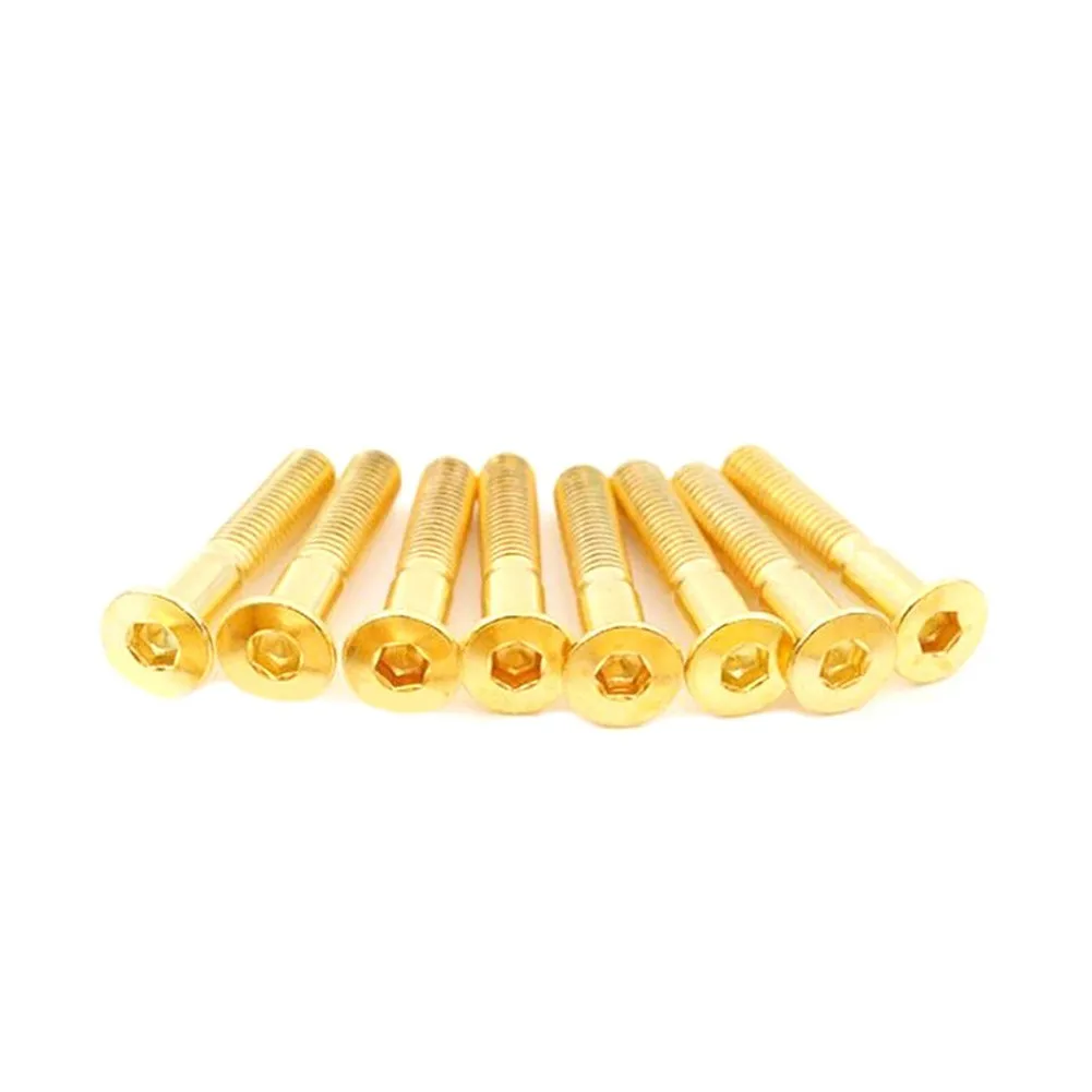 

8 Sets Of Skateboard Screws Hexagonal Carbon Steel Bridge Nails And Nuts Set Longboard Cruiser Hardware Mounting Bolt Set