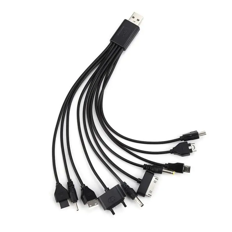 

Лидер продаж! Кабель USB 2,0, 10 в 1, 23 см, универсальный, штекер-штекер