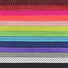 Эластичная атласная повязка для волос с принтом в горошек, 5 ярдов, 58 дюйма, 15 мм