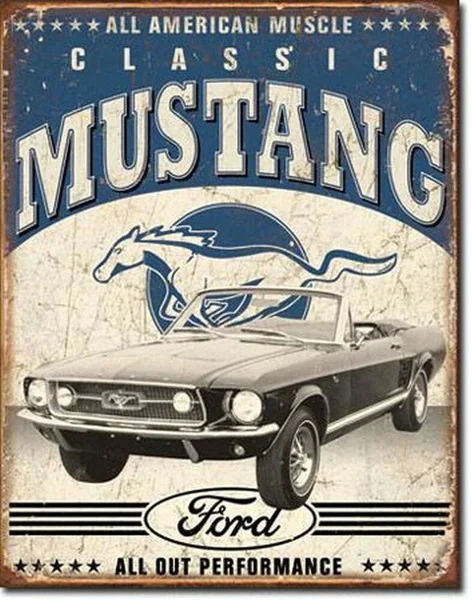 

Classic Ford Mustang Vintage Tin Sign Bar pub home Wall Decor Retro U.S Seller