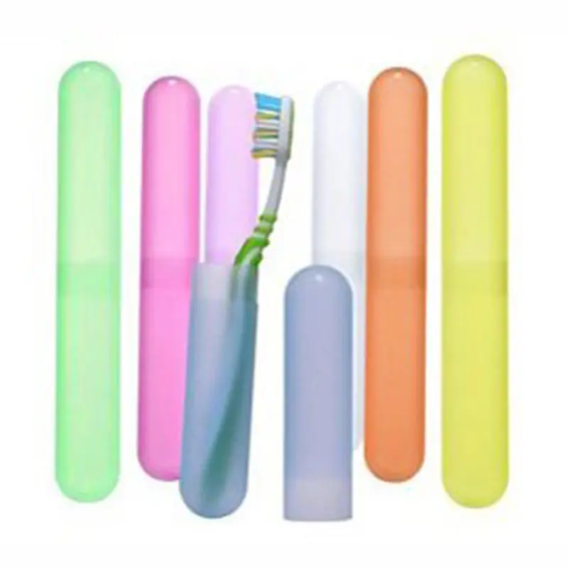 

1PCS Travel Toothbrush Holder Outdoor Hiking Camping Toothrush Case Bathroom Accessories Random Color