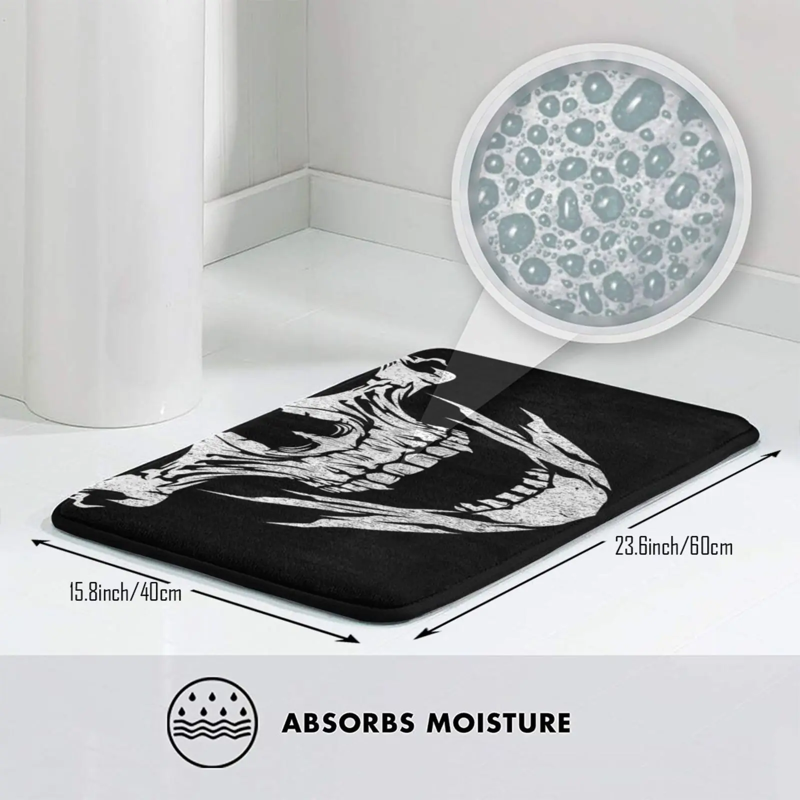 Маска с черепом маска для лица тканевый коврик ковер нескользящий входной двери