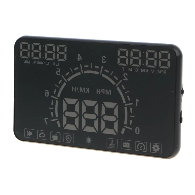 

Y9RC E350 5.8" Screen HUD Car Head Up Display Engine Fault Fuel Alarm Speedometer