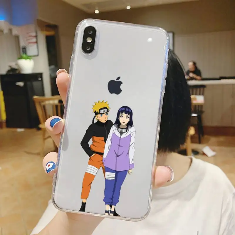 

Naruto Hinata love animal Phone Case Transparent soft For iphone 5 6 7 8 11 12 s c se plus mini x xs xr pro max shell