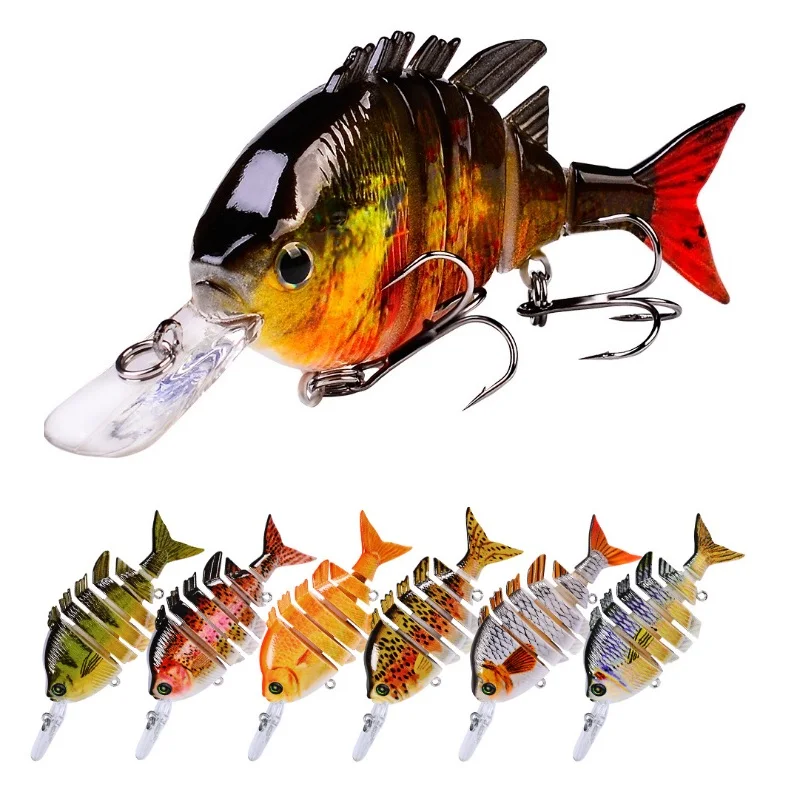 

10cm 14g multi sections fake fish for lure fishing vivid swiming type like live fish in all water level