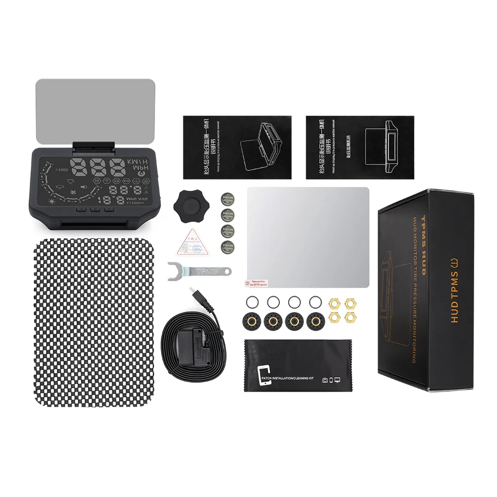 HA-X30 дисплей HUD+ TPMS Автомобильная электроника измеритель скорости OBD OBD2 HUD Дисплей автомобильный проектор скорости цифровой бортовой компьютер