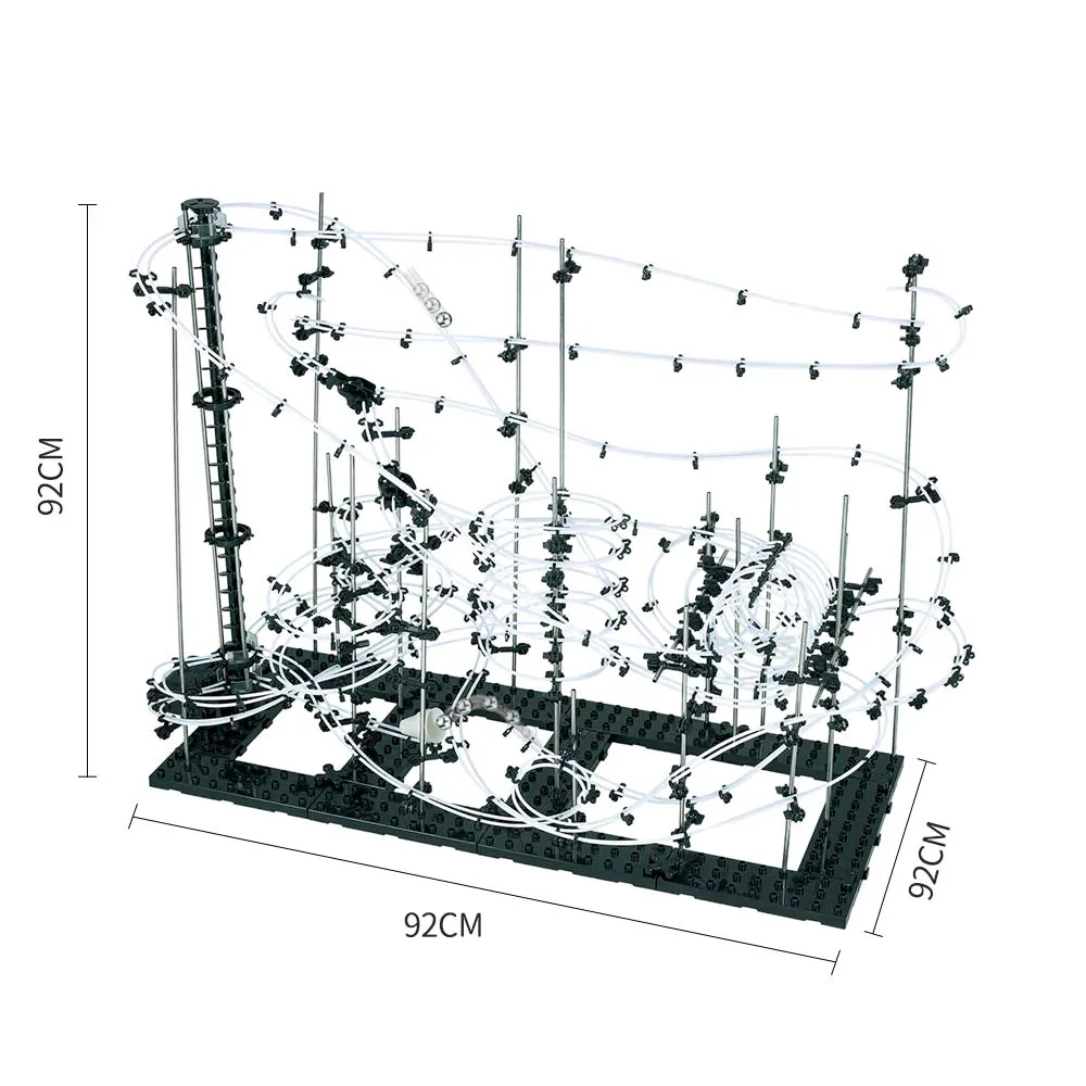 757PCS Roller Coaster Marble Run Maze Circuit Ball Track Building Blocks Set Kid's Education Science Experiment Creative Toys - купить по