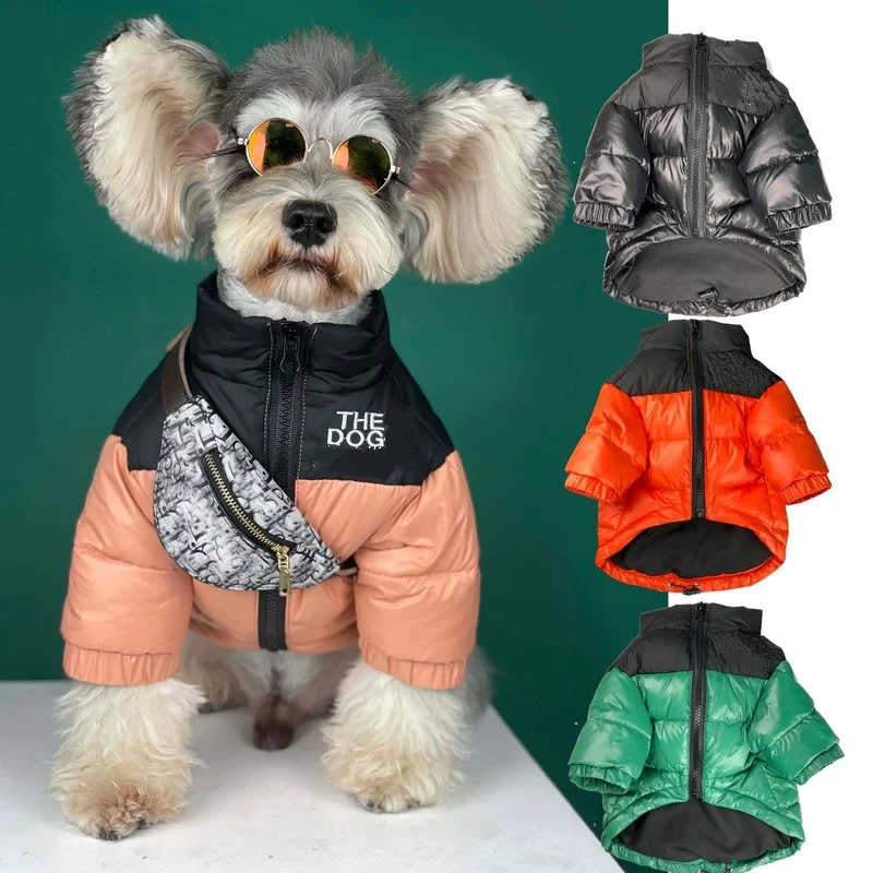 

Köpek yüz köpek giysileri ceket evcil hayvan yeleği giyim lüks kalın aşağı ceket sıcak kış küçük orta fransız Bulldog Chihuahua