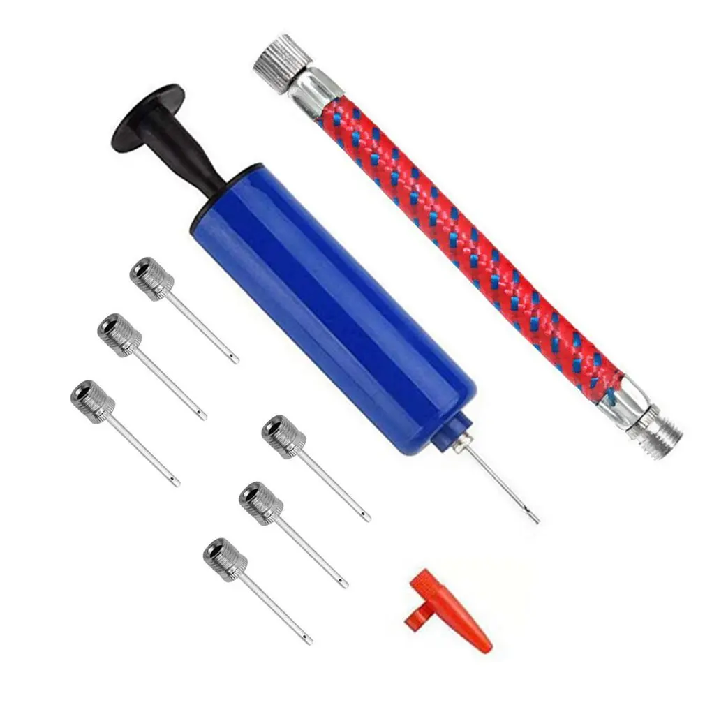 

10pcs/Set 6inch Durable Balloon Ball Inflator Portable Flexible Hose Volleyball Football Basketball With Needle Hand Air Pump