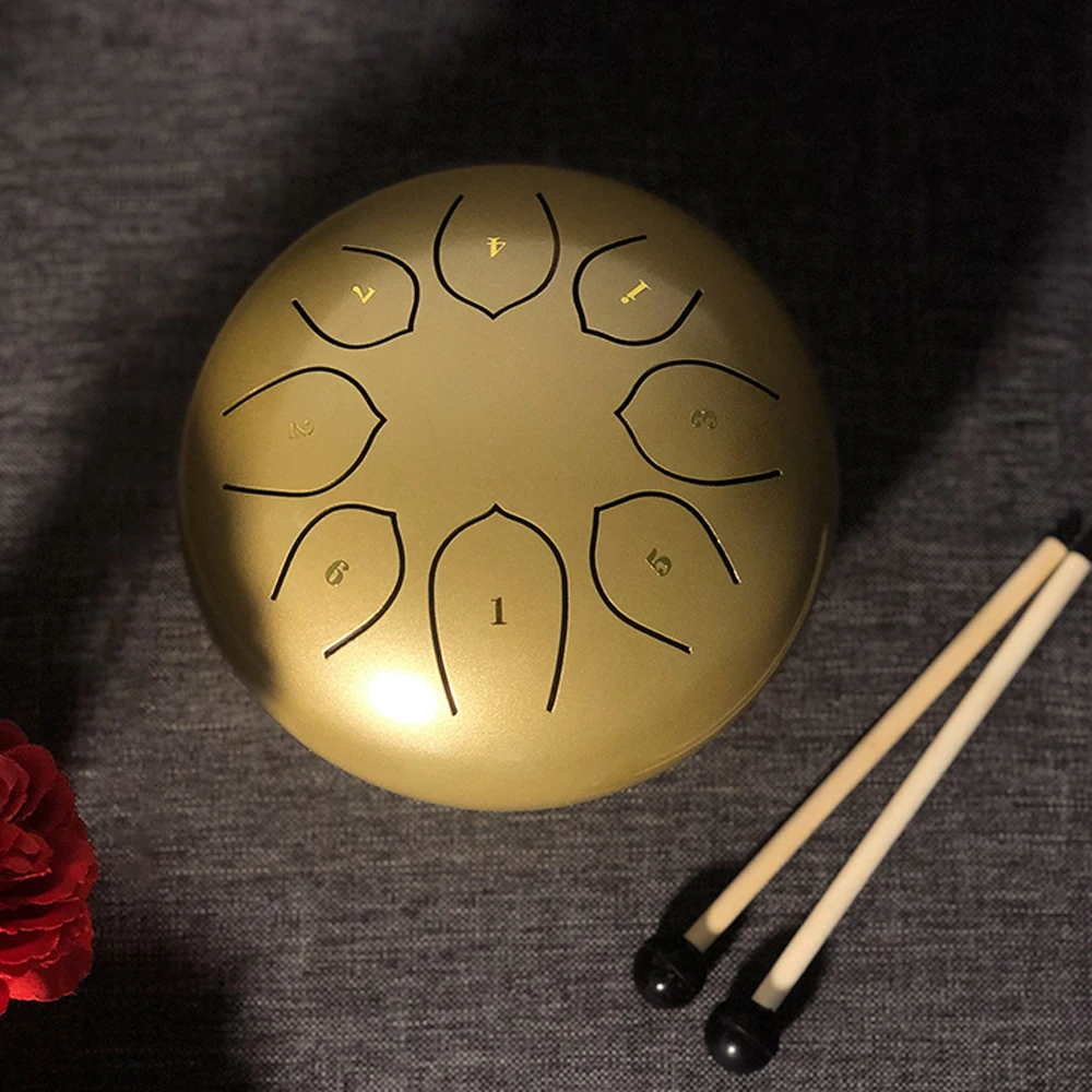 6 дюймов 8 Note стальной барабан для языка набор мелодий ручной с барабанной