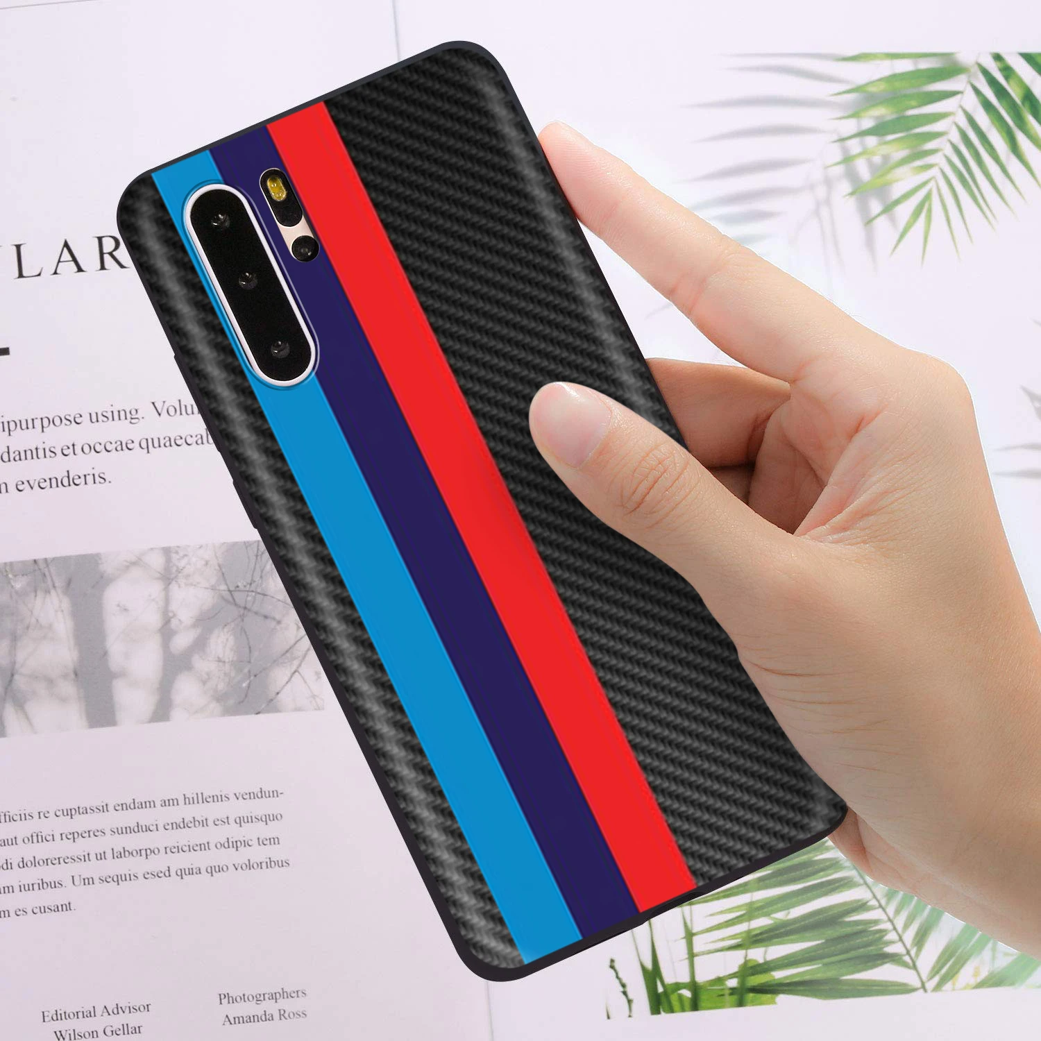 YIMAOC автомобиля углеродного волокна с принтом мягкий чехол для Huawei Honor Nova 6 7 9A 10X Y6P
