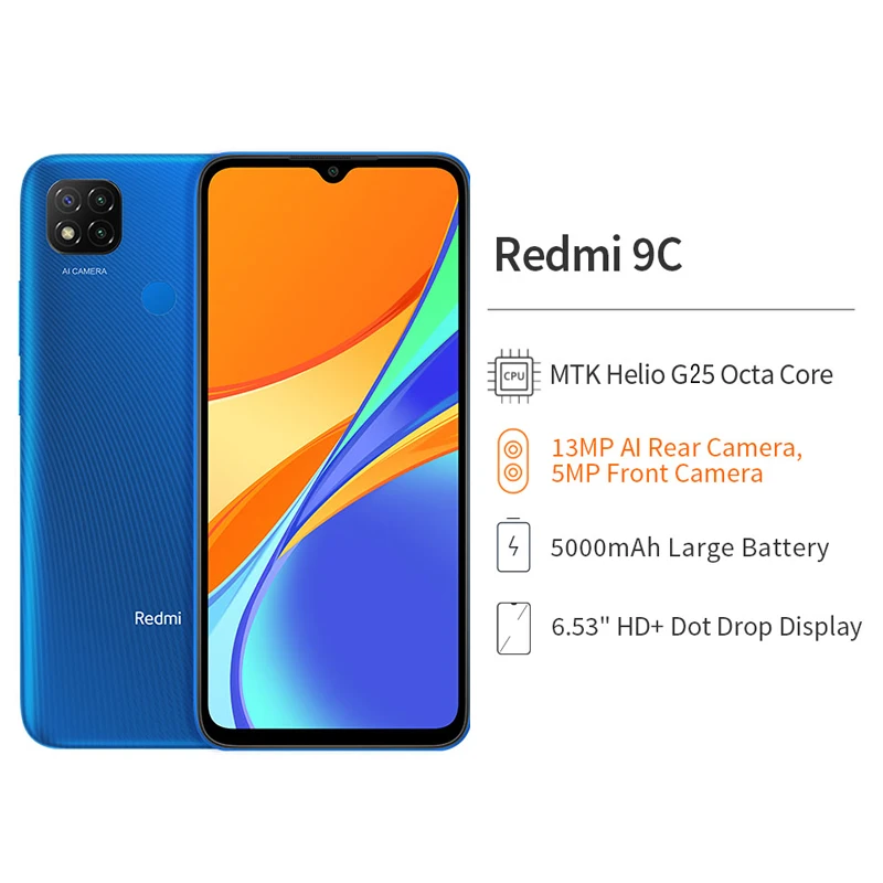 В наличии глобальная версия Xiaomi Redmi 9C 9 C мобильный телефон 2 Гб оперативной памяти