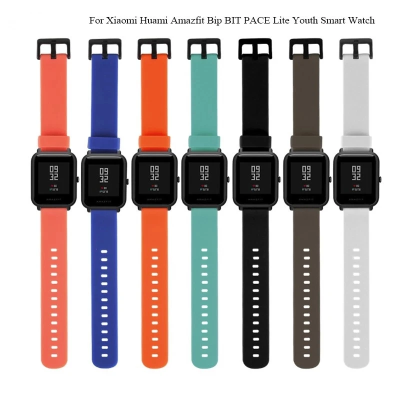 20 мм спортивный силиконовый ремешок чехол для Xiaomi Huami Amazfit Bip BIT Band Smart сменный