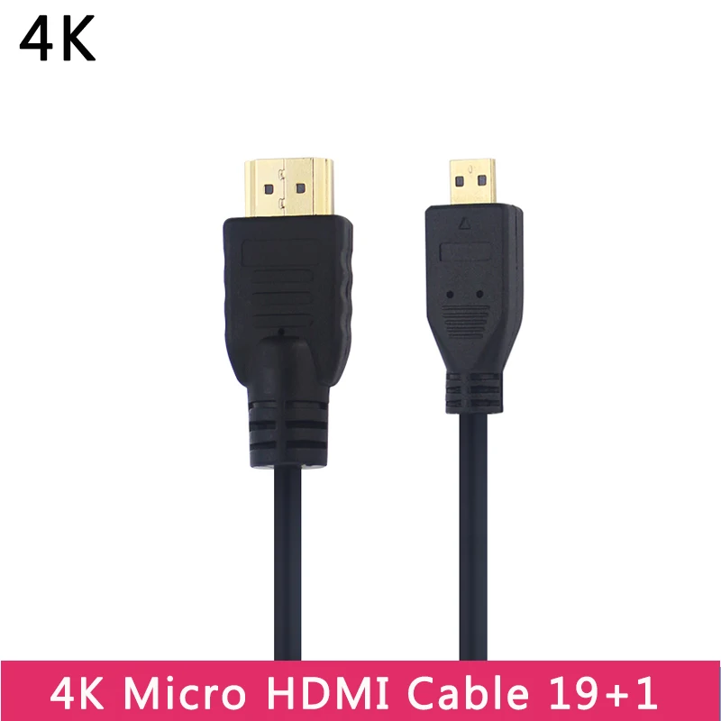 Micro HDMI к HDMI кабель V1.4 1,5 м Папа-папа позолоченный HDMI адаптер Шнур для планшета HDTV Android Phone Raspberry Pi 4