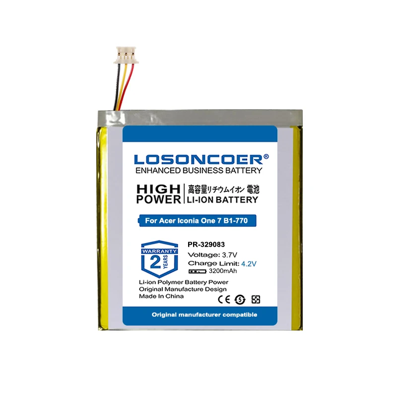 LOSONCOER KT.0010H.003 PR-329083 3200 мАч планшет Батарея для Acer Iconia One 7 B1-770 A5007 батарейки