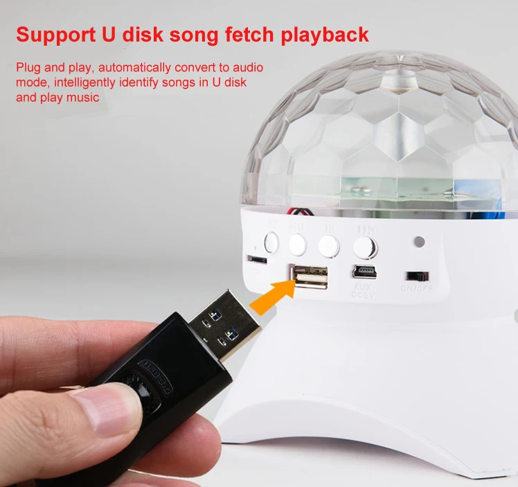 Светодиодный сцсветильник прожектор для дискотеки с Bluetooth USB проигрыватель
