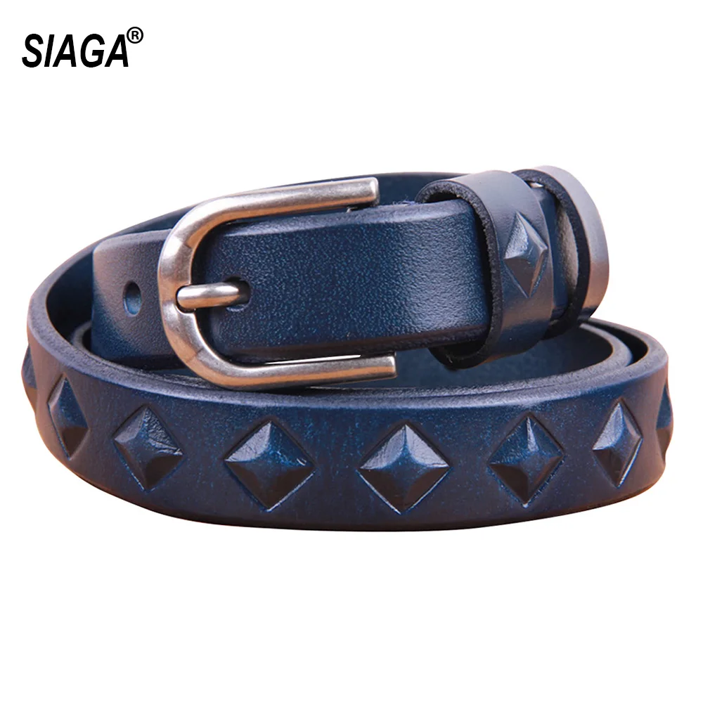 Ladies Cow Genuine Leather Female Belts Woman Simple Alloy Buckle Metal Belt for Women Actual Picture 22mm Wide FCO042