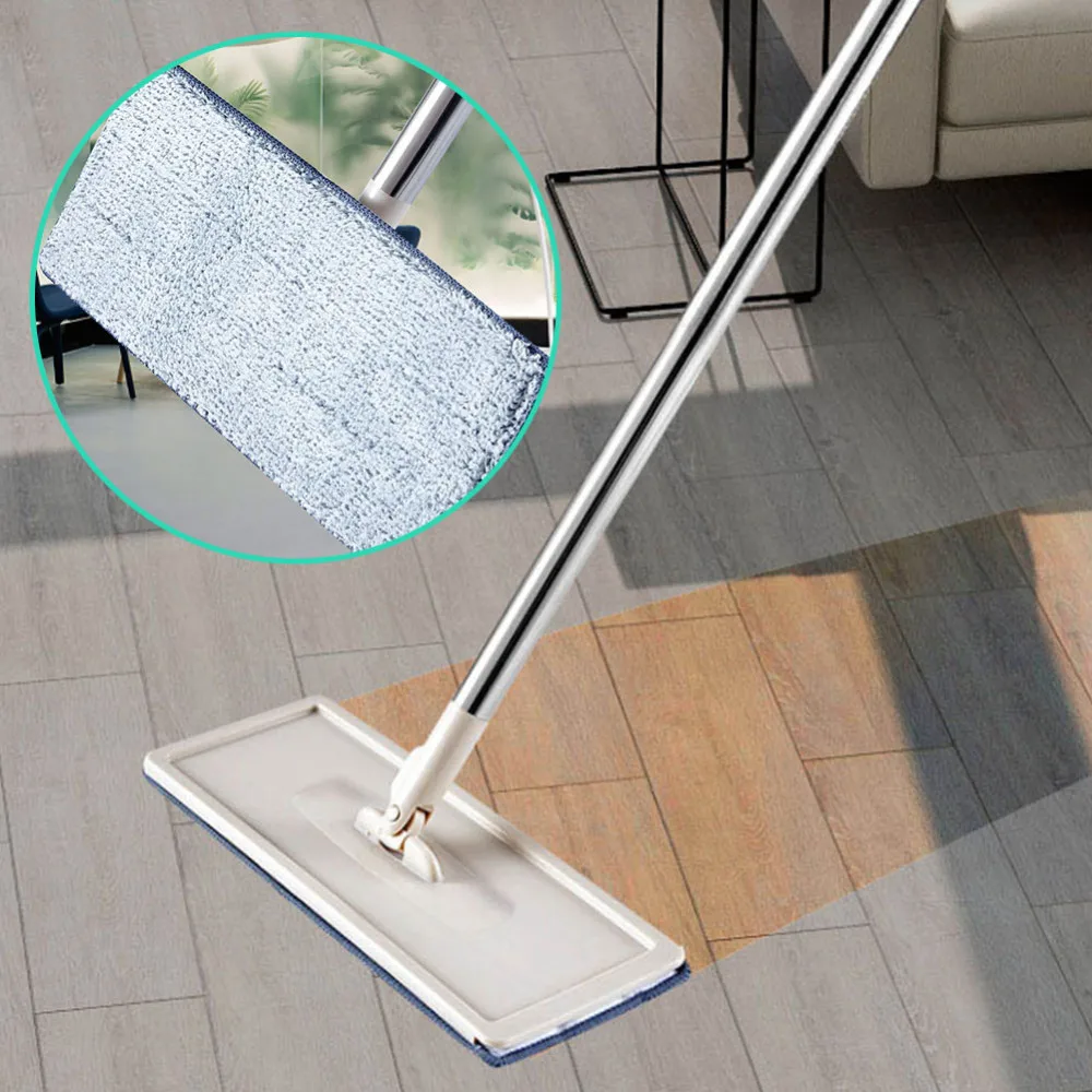 

Magic Cleaning Mops Free Hand Spin Cleaning Microfiber Mop With Bucket Flat Squeeze Spray Mop Home Kitchen Floor Clean Tools