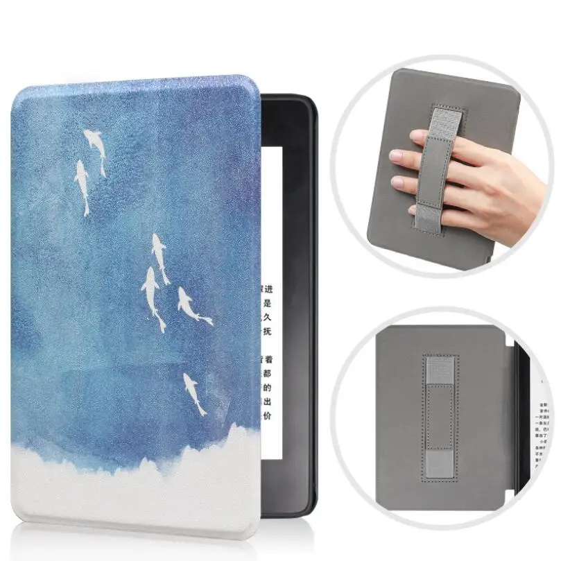 Чехол Gligle handstrap для Amazon kindle Paperwhite 4 корпус электронной книги 1 шт./лот+ пленка для экрана+ сенсорная ручка - Цвет: 22