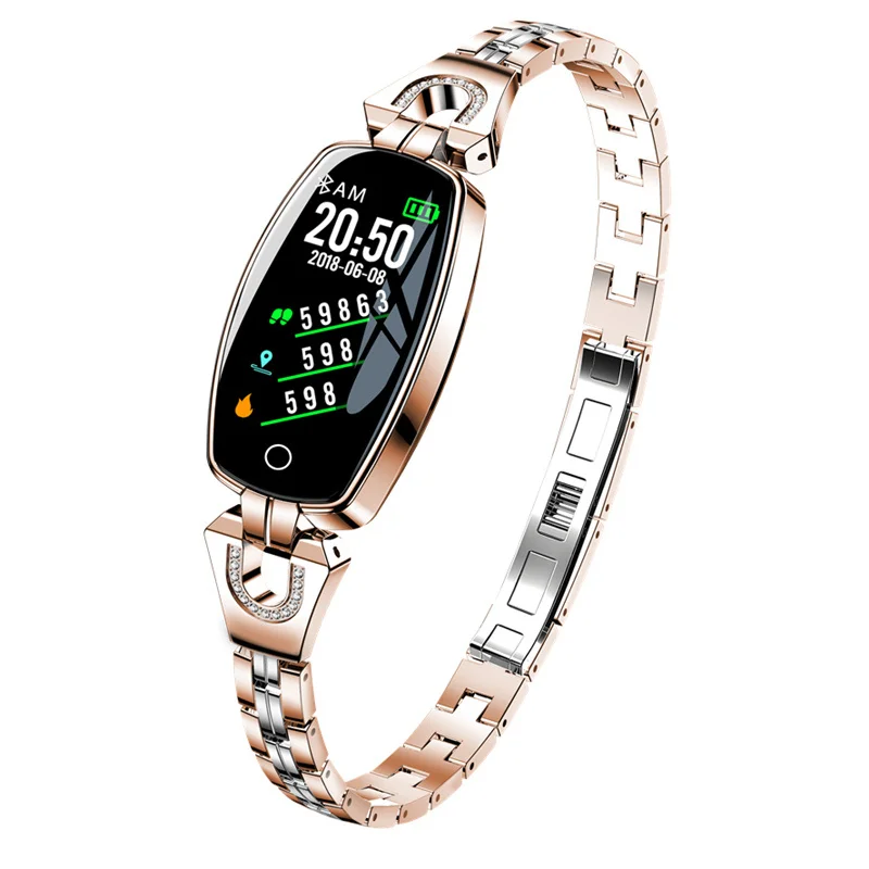 

Женский модный смарт-браслет с измерением артериального давления, пульсометром, шагомером, фитнес-трекером, часы для Android IOS