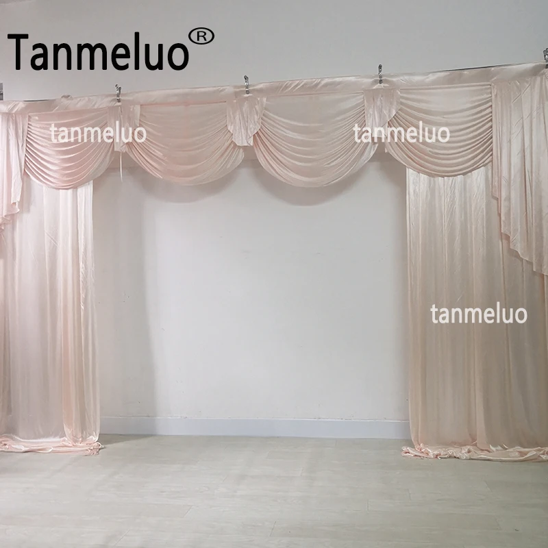 Занавеска из ледяного шелка s-образный фон для сцены украшение свадебного