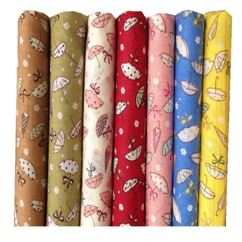 

50cmx50cm or 50cmx150cm 100% cotton printed fabric, DIY handmade patchwork material, small floral, small umbrella cotton fabric