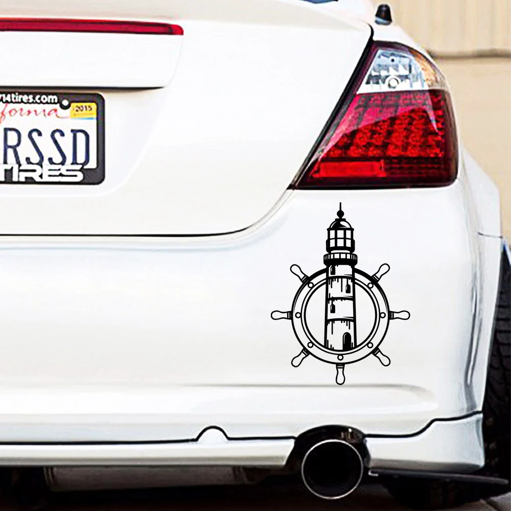 

Cool Design Lighthouse Car Assessoires Window Decal Vinyl Art Pattern Art Car Body Stickers Waterproof