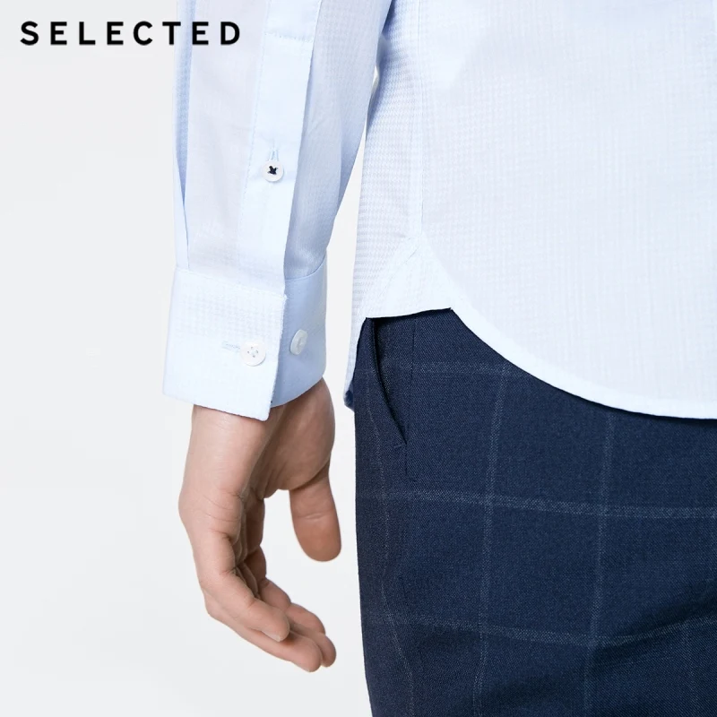 Мужская приталенная футболка из 100% хлопка с длинными рукавами и рисунком гусиные