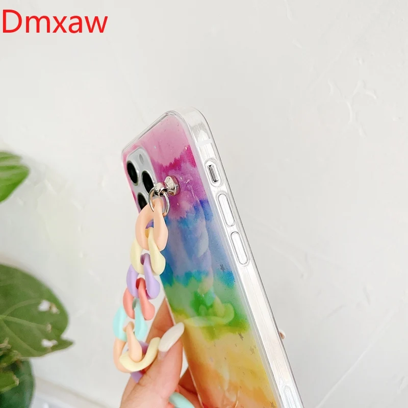 Чехлы для телефонов с радужным браслетом Для Xiao Redmi Note 10 4G 10S 9T 9 Pro 5G Mi 10T Lite Poco X3 NFC ins