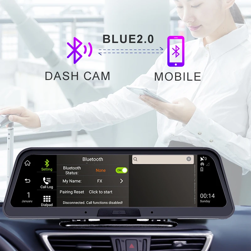 Q98 10 &quotIPS 4G Android Автомобильная приборная панель DVR камера 2G RAM 32G ROM навигация ADAS Dash