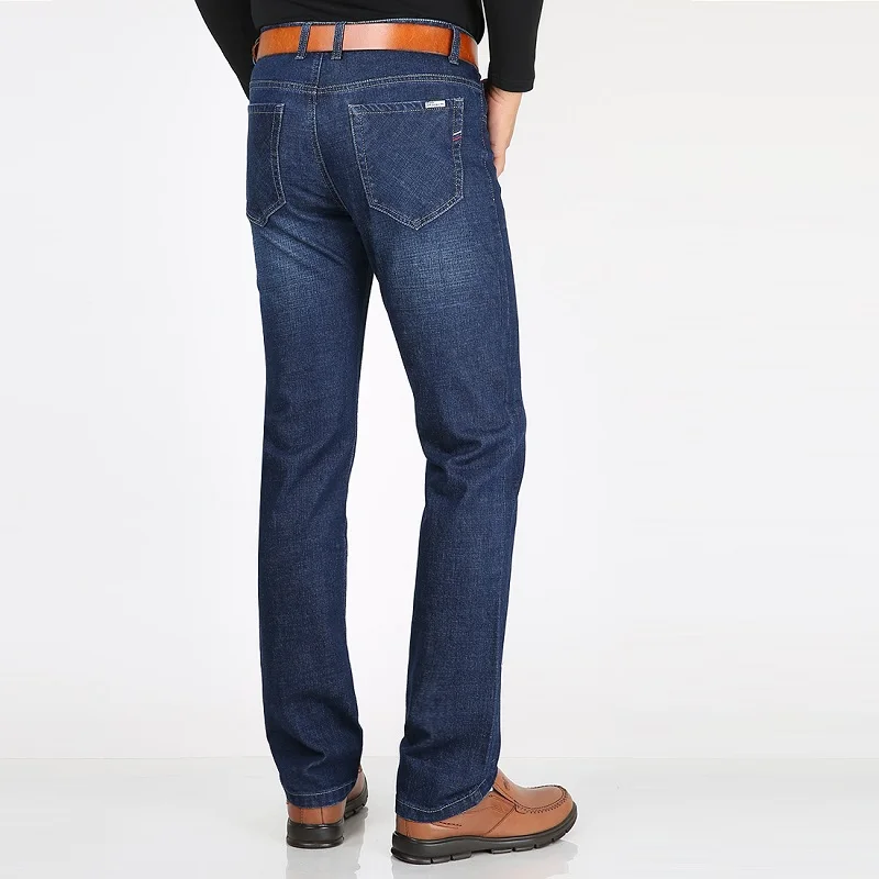 Мужские джинсовые прямые брюки с высокой талией классические винтажные из