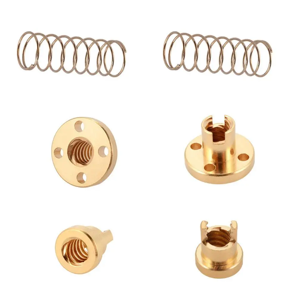 2 шт. T8 противолюфтовая пружинная гайка для 8 мм Acme резьбовые стержневые свинцовые