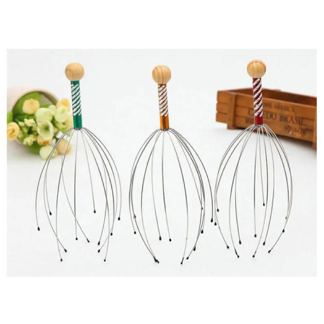 Гравированный проволочный массажер для головы осьминога расслабляющий головной