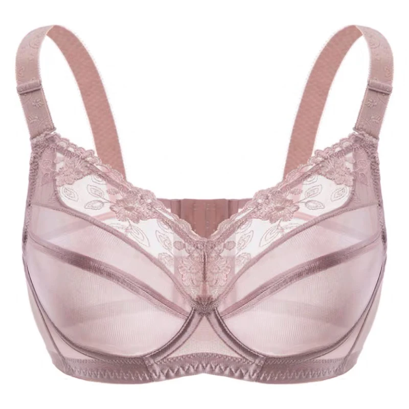 

Women's Full Figure Beauty Lace Non Padded Underwire Minimizer Bra Plus Size 34 36 38 40 42 44 46 48 B C D E F G H