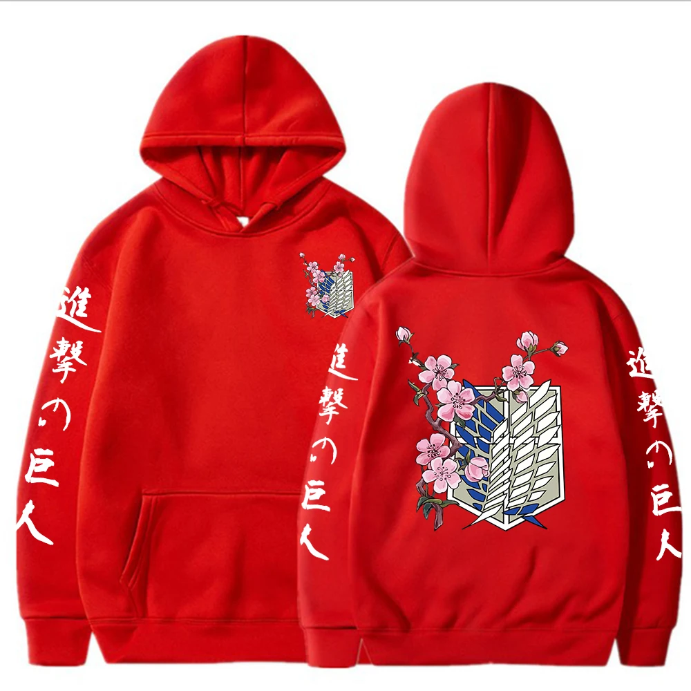 

Japanese Anime Graphic Hoodies Men Attack on Titan Shingeki No Kyojin Pullover Sweatshirt Unisex Male