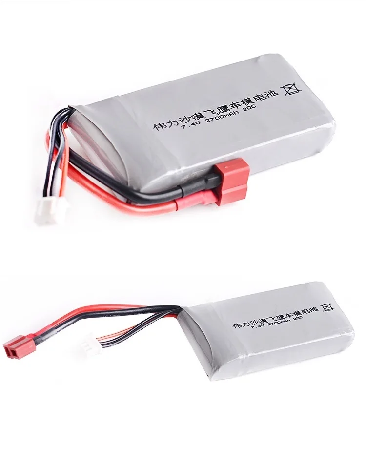 Upgrade 2700mah Lipo Battery For Wltoys 12428 12423 RC Cars 2s 7.4V 2700mAh 20C Max 40C feiyue 03 for Q39 upgrade parts | Игрушки и