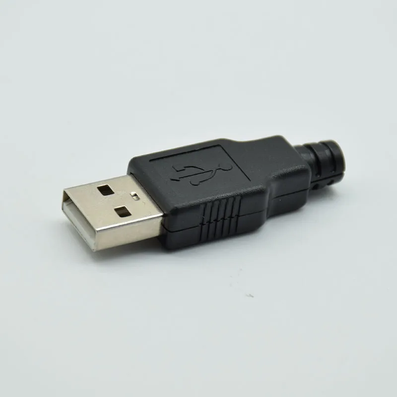10 шт./5 шт. IMC новый тип A штекер USB 4 контактный разъем с черной пластиковой крышкой