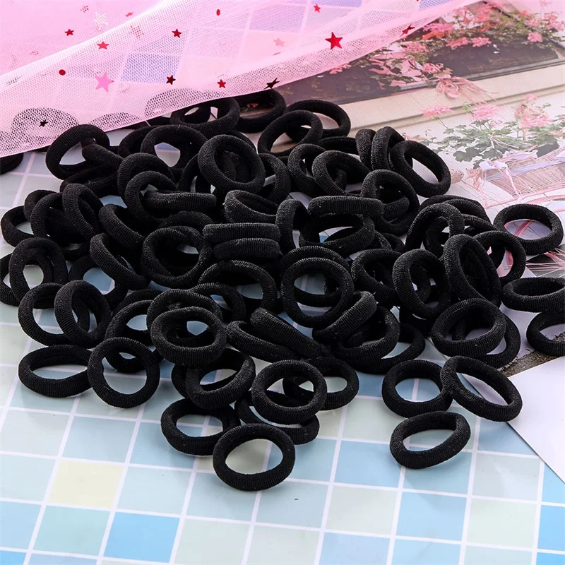 Веревка для волос девочек эластичная хлопковая 100 шт. резинка хвоста | Украшения и