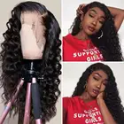 Водная волна Синтетические волосы на кружеве парик 13x4 человеческие волосы Синтетические волосы на кружеве al парики для Для женщин 4x4 закрытие парик, несекущиеся бразильские вьющиеся волосы Remy Ms любовь