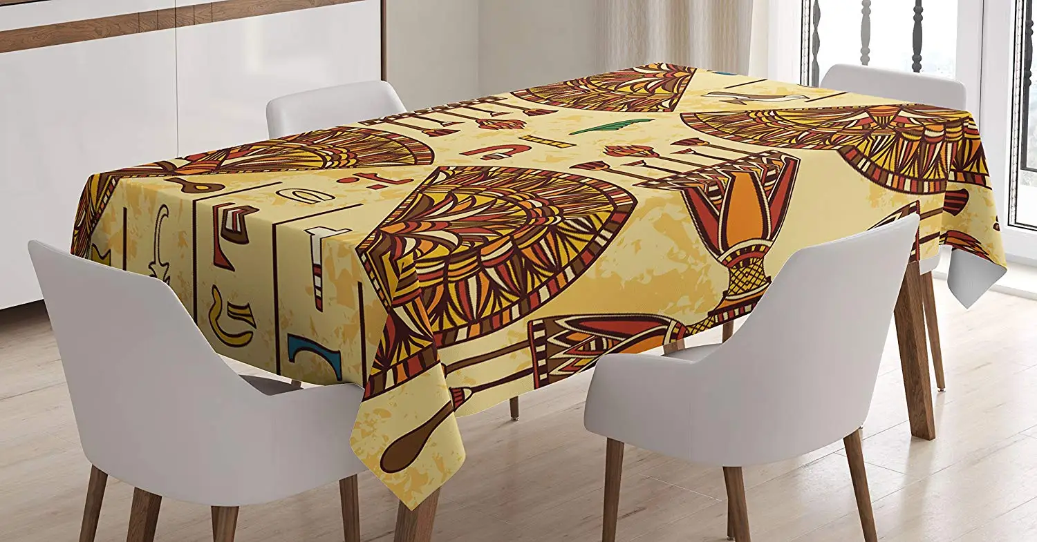 Египетская скатерть древние иероглифы на этническом возрасте с культурными