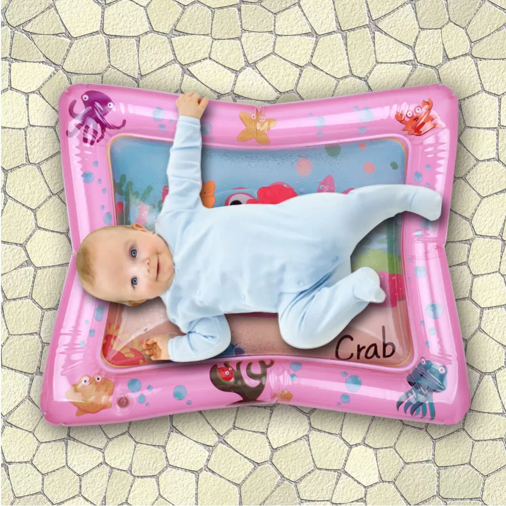 Дизайнерский детский водный игровой коврик надувной животик для малышей Веселый